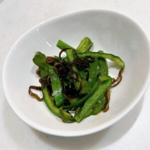 ピーマンの塩昆布和えのレシピ